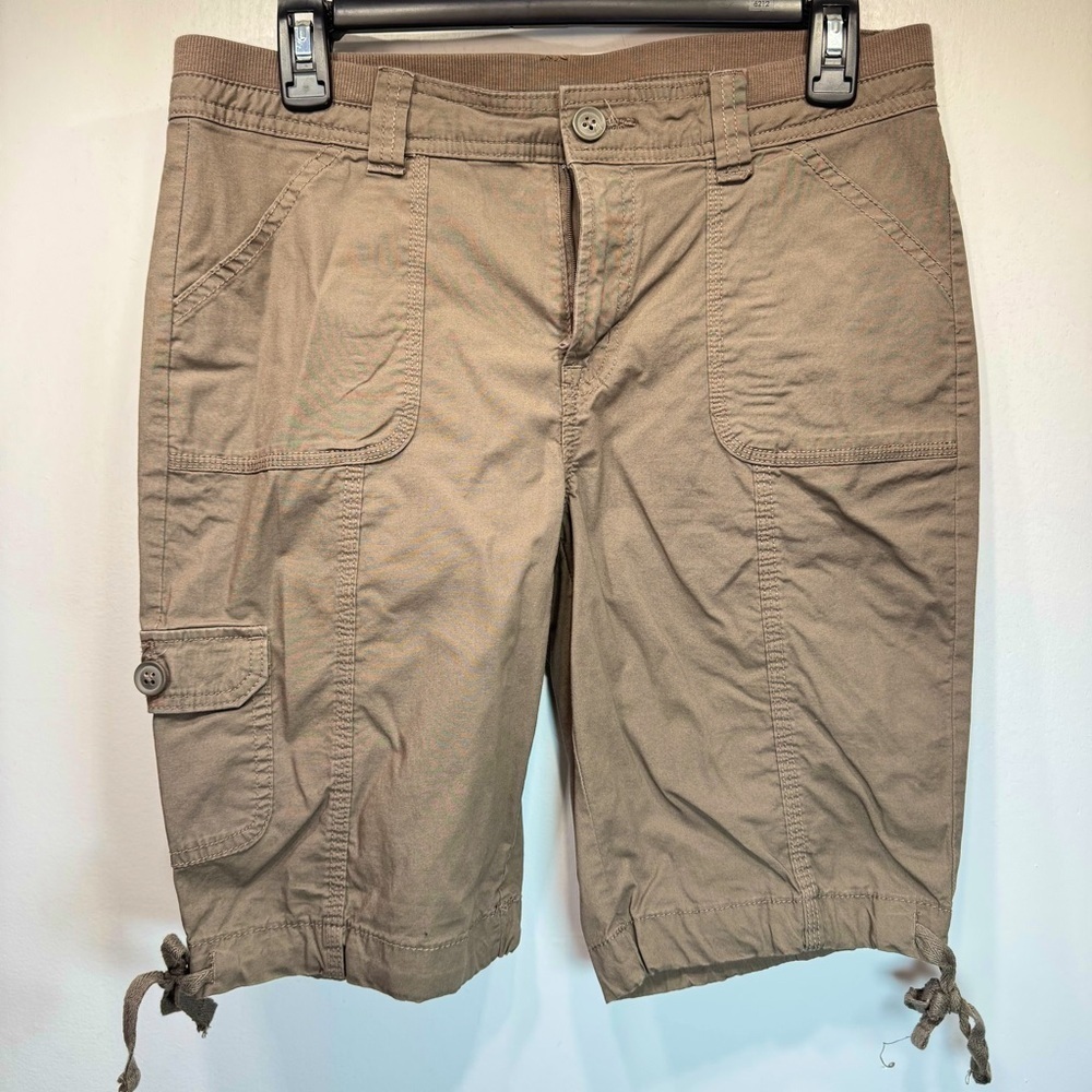 St. John’s Bay Olive Khaki Bermuda Cargo Shorts